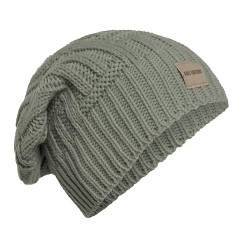 Knit Factory - Bobby Mütze - Strickmütze für Damen und Herren - Slouch Beanie mit Wolle - Hochwertige Qualität - Urban Green von KNIT FACTORY