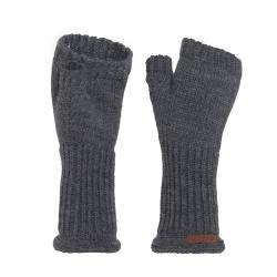 Knit Factory - Cleo Handstulpen - Fingerlose Handschuhe - Gestrickte Handschuhe für Winter - Damen Handstulpen aus Wolle - Hochwertige Qualität - Anthrazit von KNIT FACTORY