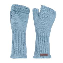 Knit Factory - Cleo Handstulpen - Fingerlose Handschuhe - Gestrickte Handschuhe für Winter - Damen Handstulpen aus Wolle - Hochwertige Qualität - Celeste von KNIT FACTORY