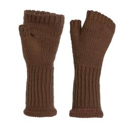 Knit Factory - Cleo Handstulpen - Fingerlose Handschuhe - Gestrickte Handschuhe für Winter - Damen Handstulpen aus Wolle - Hochwertige Qualität - Tobacco von KNIT FACTORY