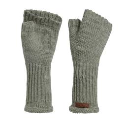 Knit Factory - Cleo Handstulpen - Fingerlose Handschuhe - Gestrickte Handschuhe für Winter - Damen Handstulpen aus Wolle - Hochwertige Qualität - Urban Green von KNIT FACTORY