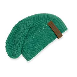 Knit Factory - Coco Mütze - Strickmütze für Damen und Herren - Slouch Beanie - Wintermütze mit Wolle - Hochwertige Qualität - Bright Green von KNIT FACTORY