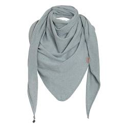 Knit Factory - Iris Dreieckstuch - Tuch Schal für Damen - Umschlagtuch - Für Frühling und Sommer - 92% Recycelte Baumwolle - Indigo von KNIT FACTORY