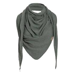 Knit Factory - Iris Dreieckstuch - Tuch Schal für Damen - Umschlagtuch - Für Frühling und Sommer - 92% Recycelte Baumwolle - Laurel von KNIT FACTORY