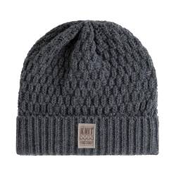 Knit Factory - Jaida Mütze - Strickmütze für Damen und Herren - Beanie - Wintermütze mit Wolle - Hochwertige Qualität - Anthrazit von KNIT FACTORY