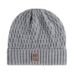 Knit Factory - Jaida Mütze - Strickmütze für Damen und Herren - Beanie - Wintermütze mit Wolle - Hochwertige Qualität - Grau von KNIT FACTORY