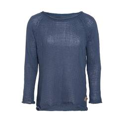 KNIT FACTORY - Jasmin Damen Strickpullover - Herbst und Winter Pulli - Pullover mit Rundhalsausschnit und Lange Ärmeln - Oberteile aus 80% Recycelte Baumwolle - Jeans - 40/42 von KNIT FACTORY