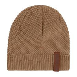 KNIT FACTORY - Jazz Mütze - Strickmütze für Damen und Herren - Beanie - Herbst & Winter Essentials - Zeitloses Mode-Accessoire - Wintermütze mit Wolle - Hochwertige Qualität - New Camel von KNIT FACTORY