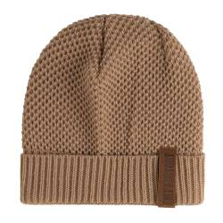 Knit Factory - Jazz Mütze - Strickmütze für Damen und Herren - Beanie - Herbst & Winter Essentials - Zeitloses Mode-Accessoire - Wintermütze mit Wolle - Hochwertige Qualität - Nude von KNIT FACTORY