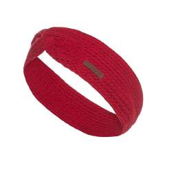 Knit Factory - Joy Stirnband - Gestricktes Damen Haarband - Ohrenwärmer mit Wolle - Hochwertige Qualität - Bright Red von KNIT FACTORY
