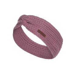 Knit Factory - Joy Stirnband - Gestricktes Damen Haarband - Ohrenwärmer mit Wolle - Hochwertige Qualität - Lila von KNIT FACTORY