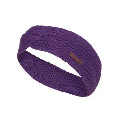 Knit Factory - Joy Stirnband - Gestricktes Damen Haarband - Ohrenwärmer mit Wolle - Hochwertige Qualität - Purple von KNIT FACTORY