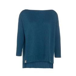 Knit Factory - Kylie Damen Pullover - Strickpullover - Fällt locker und weit - Mit breiteren Kopfausschnitt - Petrol - 46/54 von KNIT FACTORY
