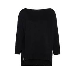 Knit Factory - Kylie Damen Pullover - Strickpullover - Fällt locker und weit - Mit breiteren Kopfausschnitt - Schwarz - 36/44 von KNIT FACTORY