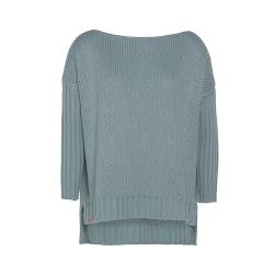 Knit Factory - Kylie Damen Pullover - Strickpullover - Fällt locker und weit - Mit breiteren Kopfausschnitt - Stone Green - 36/44 von KNIT FACTORY