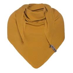Knit Factory - Liv Dreieckstuch - Tuch Schal für Damen - Weiches Musselintuch - Für Frühling und Sommer - 100% Bio-Baumwolle - Ocker von KNIT FACTORY