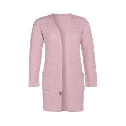 KNIT FACTORY - Luna Strickjacke - Mittellange Damen Strickjacken mit Taschen - Cardigan mit Wolle - Grobstrickjacke - Hochwertige Qualität - Rosa - 40/42 von KNIT FACTORY