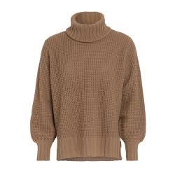 Knit Factory - Robin Rollkragen Strickpullover - Nude - 36/38 von KNIT FACTORY