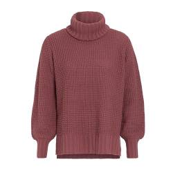 Knit Factory - Robin Rollkragen Strickpullover - Stone Red - 40/42 von KNIT FACTORY