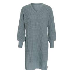 Knit Factory - Robin Strickkleid - Stone Green - 40/42 von KNIT FACTORY