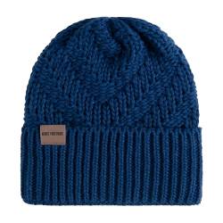 Knit Factory - Sally Mütze - Strickmütze für Damen und Herren - Beanie - Wintermütze mit Wolle - Robusten Look - Hochwertige Qualität - Kings Blue von KNIT FACTORY