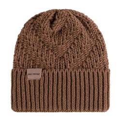 Knit Factory - Sally Mütze - Strickmütze für Damen und Herren - Beanie - Wintermütze mit Wolle - Robusten Look - Hochwertige Qualität - Tobacco von KNIT FACTORY