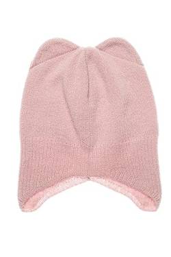 KNITAS Einlagig Gestrickte Kindermütze aus Merino und Kaschmirwolle für Kleinkind I Superweiche und warme Mütze für Jungen und Mädchen 1-3 Jahre I Kinder Wintermütze in der Farbe Rosa - Größe 44-48cm von KNITAS