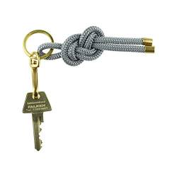 KNOK Key Knot - Keyring Schlüsselanhänger schlüsselband Schlüsselhalter mit Kordel in Grau von KNOK