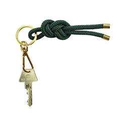 KNOK Key Knot - Keyring Schlüsselanhänger schlüsselband Schlüsselhalter mit Kordel in Grün Forest von KNOK