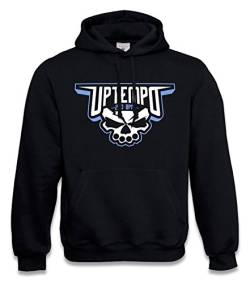 KNOW-MORE-STYLEZ Gabber Hooded Hardcore Uptempo - Skull Sweatshirt Kapuzenpulli Pulli Hoodie (M) von KNOW-MORE-STYLEZ