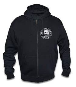 KNOW-MORE-STYLEZ Sweatjacke Hardcore Gabber Germany Dog mit Kapuze (M) von KNOW-MORE-STYLEZ