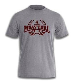 KNOW-MORE-STYLEZ T-Shirt Muay Thai Boxing (XL, Sportsgrey) von KNOW-MORE-STYLEZ