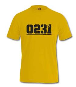 T-Shirt Dortmund 0231 (L, Gelb) von KNOW-MORE-STYLEZ