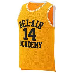 KOBEJERSEY 14 The of Bel Air Academy Basketballtrikot S-XXXL, gelb, 3X-Groß von KOBEJERSEY