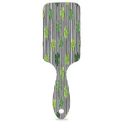 Gestreifte Vierblättrige Kleeblatt-Paddel-Haarbürste für Frauen Haarbürste Weiche Luftkissenbürste für lockige, dicke, dünne lange Haarpflege von KOBLEN