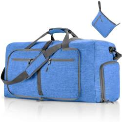 KOCAN Turnbeutel mit Schuhfach, Handgepäck, Reisetasche, Sporttasche, Reisetasche für Damen und Herren, faltbar und erweiterbar,Handgepäck von KOCAN