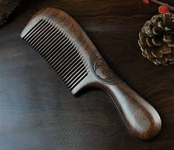 Männer und Frauen Haushalt Dense Tooth Comb Static Comb Long Hair Massage Ancient Pfirsichkamm 1St (Color : 20CM) von KOFORD