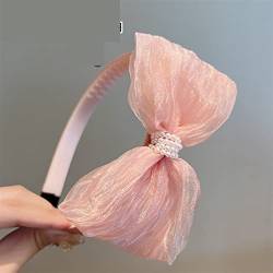 Schleife Stirnband süße Prinzessin Winddruck Haarband Haarband Reise gezahnt rutschfest nicht verletzt Kopf niedlich 1St (Color : G1-Pink Bow) von KOFORD
