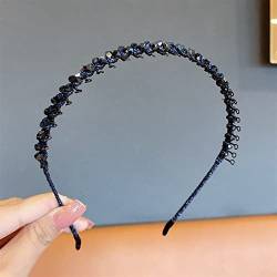 Stirnband Strass gezahnt rutschfest Haarband Haarschmuck for Frauen 1St (Color : A Blue) von KOFORD