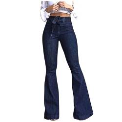 KOG Gutschein Amazon Damen Jeans Jeanshose Hose Elegant Sommerhose für Damen Baumwolle 2024 Cargohose Teenager Mädchen Outdoor Hosen Y2K Sporthose Hose Mit Gummizug Gutscheine Blau M von KOG