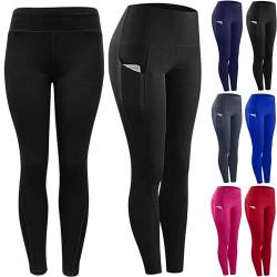 KOG Gutschein Amazon High Waist Leggings Damen Leggins Sexy Sport Leggings Shapewear Yoga Hose Female Jogginghose Grafik Drucken Fitnesshose Strandhose Lang Wanderhose Gutschein Schwarz M von KOG