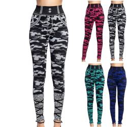 KOG Gutschein High Waist Leggings für Damen Leggins Shapewear Sport Leggings Elegant Sommerhose Frau Jogging Hose Grafik Drucken Yogahose Yoga Hose Kurzgrößen Wanderhosen Sale Damen Grau S von KOG