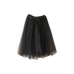 KOG Tüllrock Damen Petticoat Unterrock Rock Karneval Kostüm 50er Vintage Ballett Ballkleid Kurz Retro Tütü Rock Röcke Kleid Petticoat Amazon Essentials Damen Warehouse Deals Angebote Tüllrock Schwarz von KOG