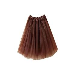 KOG Tüllrock Damen Petticoat Unterrock Rock Karneval Kostüm 50er Vintage Ballett Ballkleid Kurz Retro Tütü Rock Röcke Kleid Petticoat Amazon Gutschein Warehouse Deals Angebote Tüllrock Kaffee von KOG