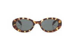 KOMONO Ana Tortoise Unisex Oval Cellulosepropionat-Sonnenbrille für Damen und Herren mit UV-Schutz und kratzfesten Gläsern von KOMONO