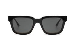 KOMONO Bobby Black Tortoise Unisex Quadratische Bio-Nylon-Sonnenbrille für Damen und Herren mit UV-Schutz und kratzfesten Gläsern von KOMONO