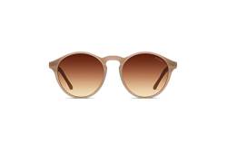 KOMONO Devon Sahara Unisex Runde Cellulosepropionat-Sonnenbrille für Damen und Herren mit UV-Schutz und kratzfesten Gläsern von KOMONO