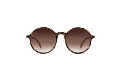 KOMONO Madison Metal Tortoise Rose Gold Unisex Runde Cellulosepropionat-Sonnenbrille für Damen und Herren mit UV-Schutz und kratzfesten Gläsern von KOMONO