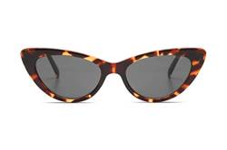 KOMONO Rosie Havana Unisex Cat-Eye Bio-Nylon-Sonnenbrille für Damen und Herren mit UV-Schutz und kratzfesten Gläsern von KOMONO