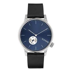 KOMONO Winston Subs Silver Blue Japanische Analoge Quarzuhr für Herren mit Lederarmband von KOMONO